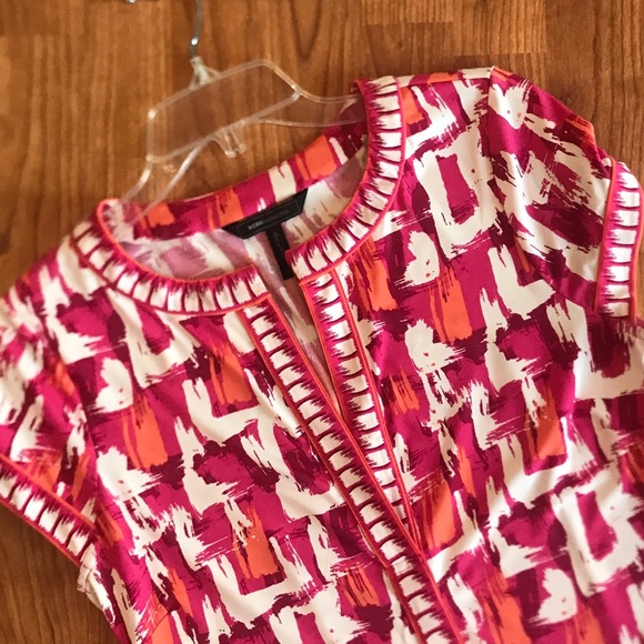 BCBG MaxAzria Pink, Orange & White MinI Dress - Picture 5 of 7